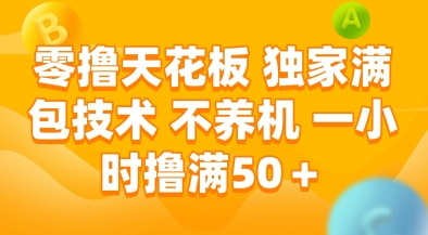 零撸天花板，独家满包技术，不用养机，一小时撸满50+，收益稳定【揭秘】-中创项目网