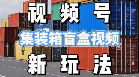 视频号新玩法，利用老外开集装箱盲盒视频，挣分成计划收益，月入过W，新手小白轻松上手-中创项目网