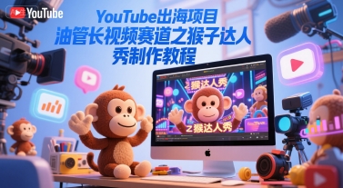 YouTube出海项目，油管长视频赛道之猴子达人秀制作教程-中创项目网